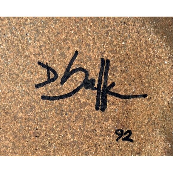 David Salk Free Form Stoneware Art Studio Pottery Bowl Trinket Dish Abstract '92 - Picture 4 of 7